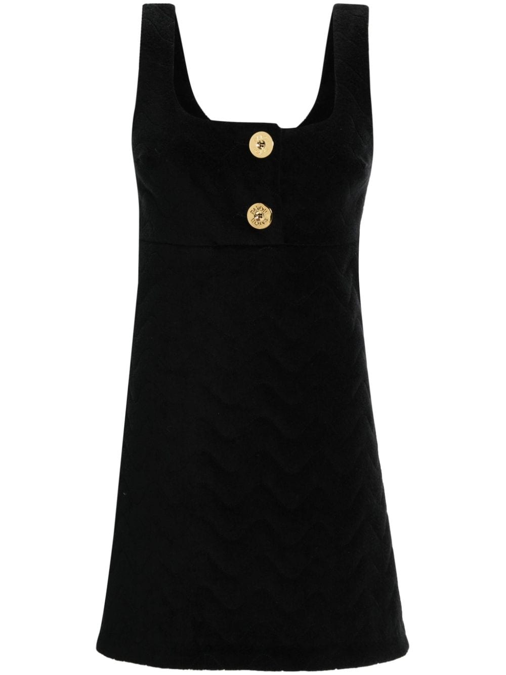 quilted cotton mini dress - 1