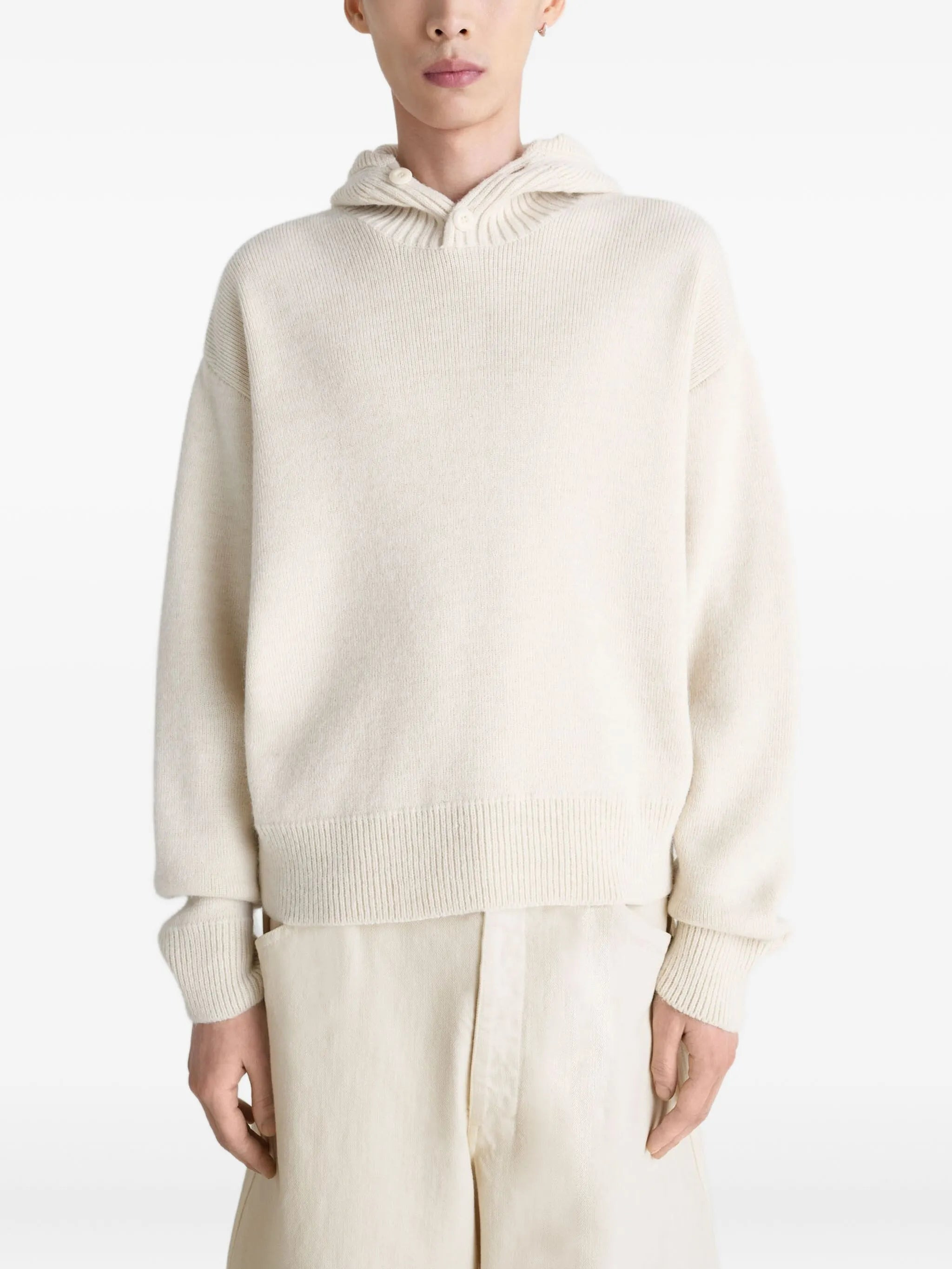 Lemaire Buttoned Ribbed-knit Jumper - 4