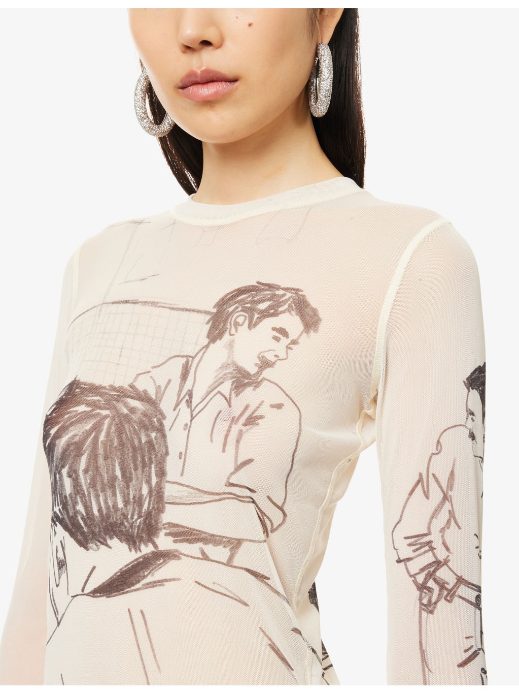Underpinning Long-Sleeve Mesh Top - 5