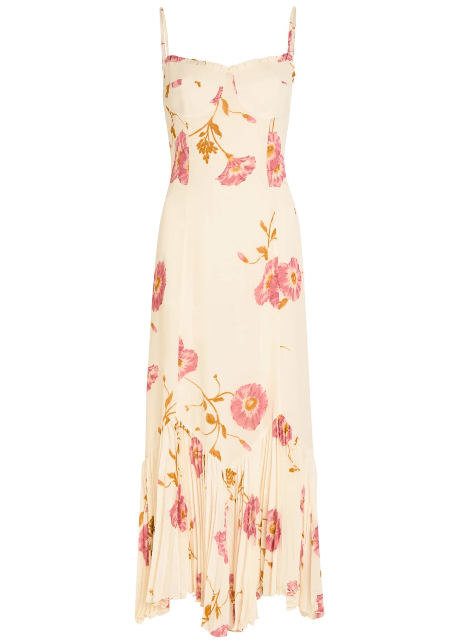 Reformation Aiko Floral-print Chiffon Midi Dress - 1