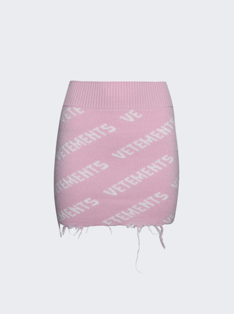 Monogram Mini Skirt Baby Pink And White - 1