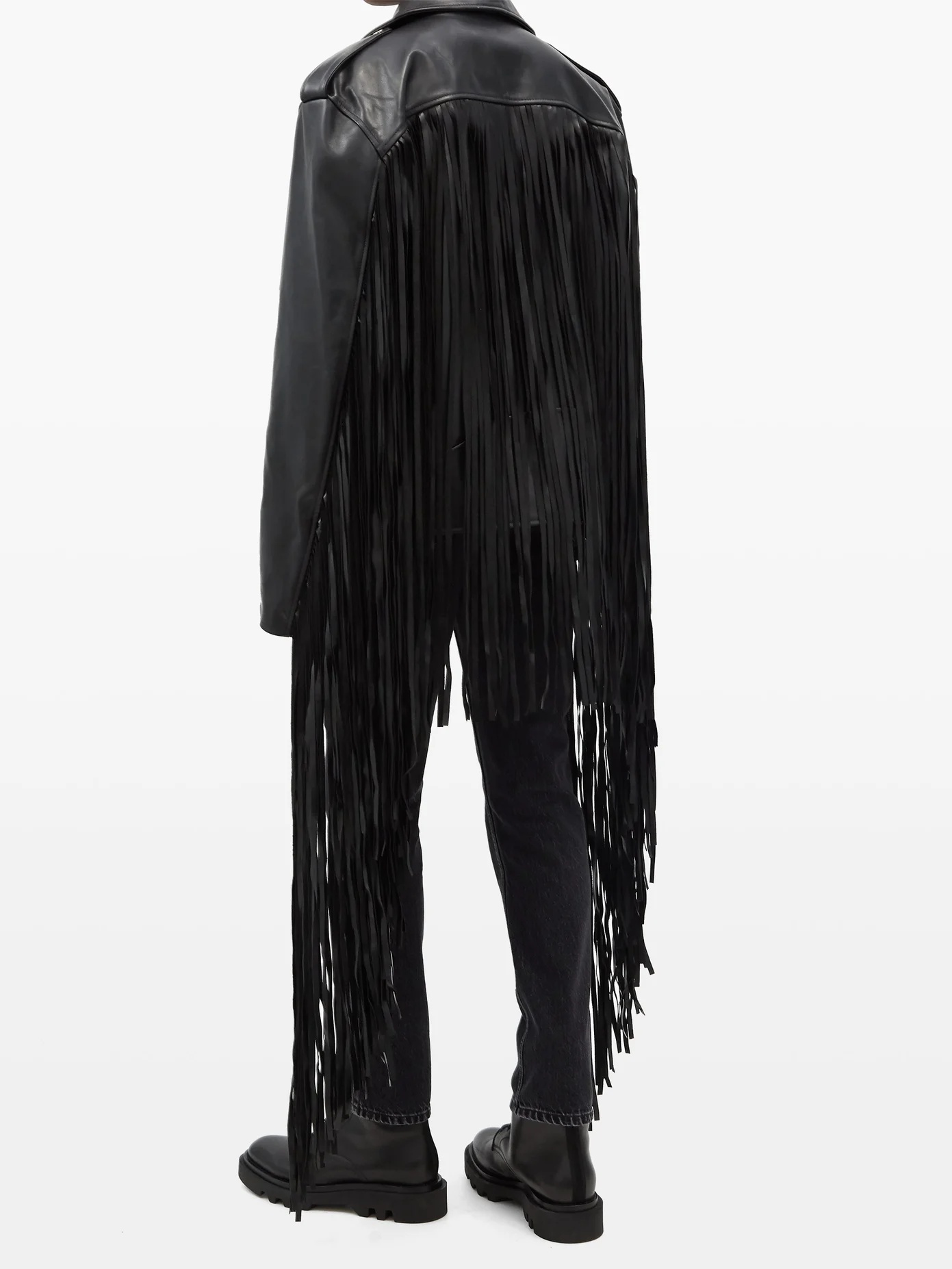 Fringed leather jacket - 2