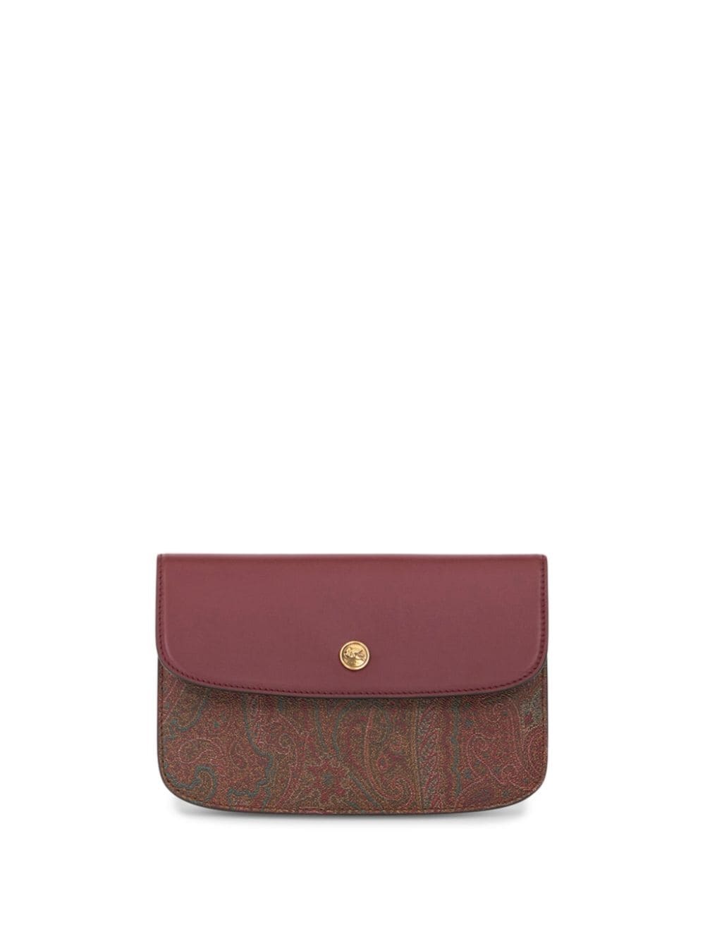paisley-print leather wallet - 1