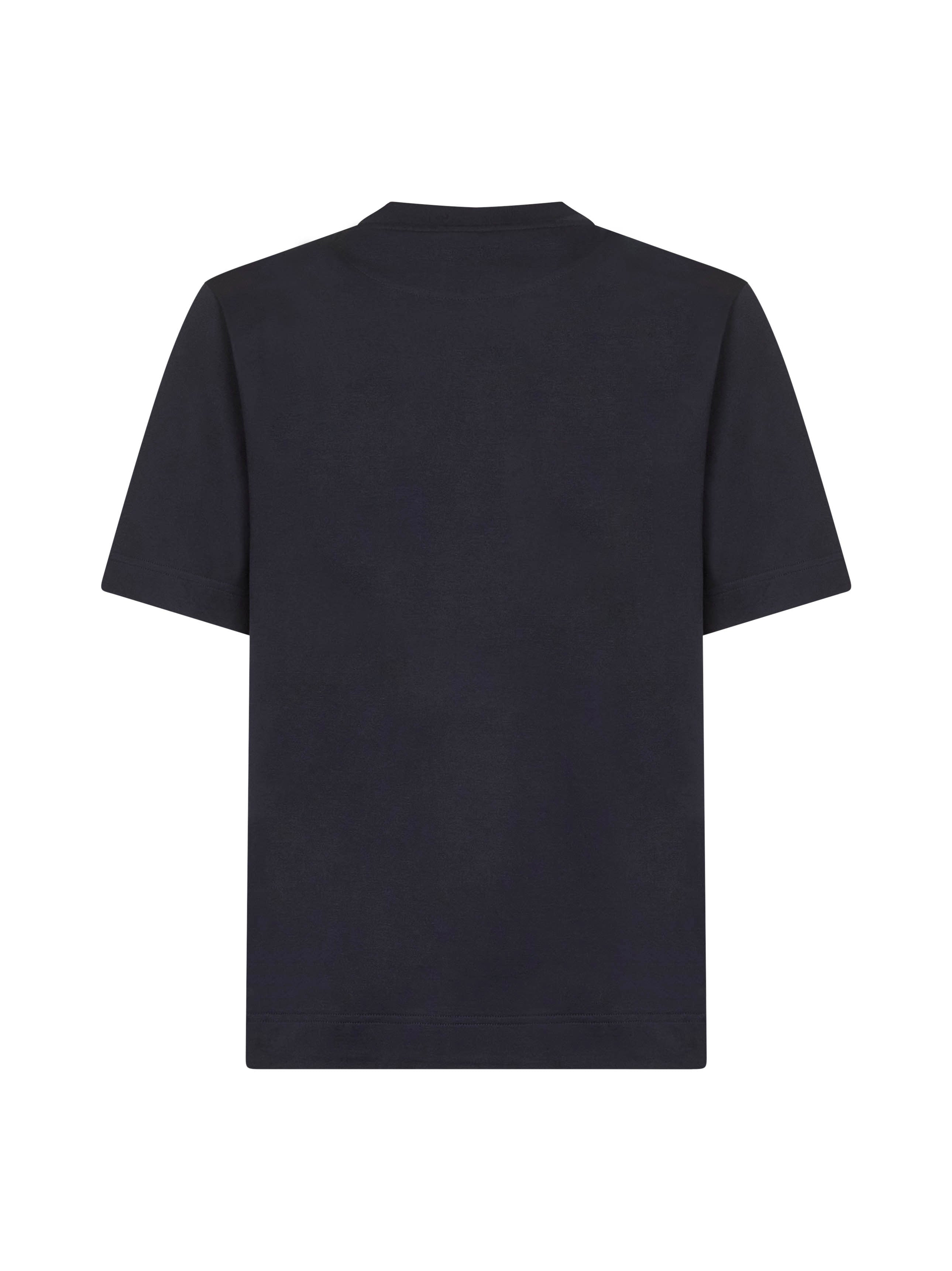Fendi Men Blue Cotton Fendi Roma 1925 Printed T-Shirt - 2