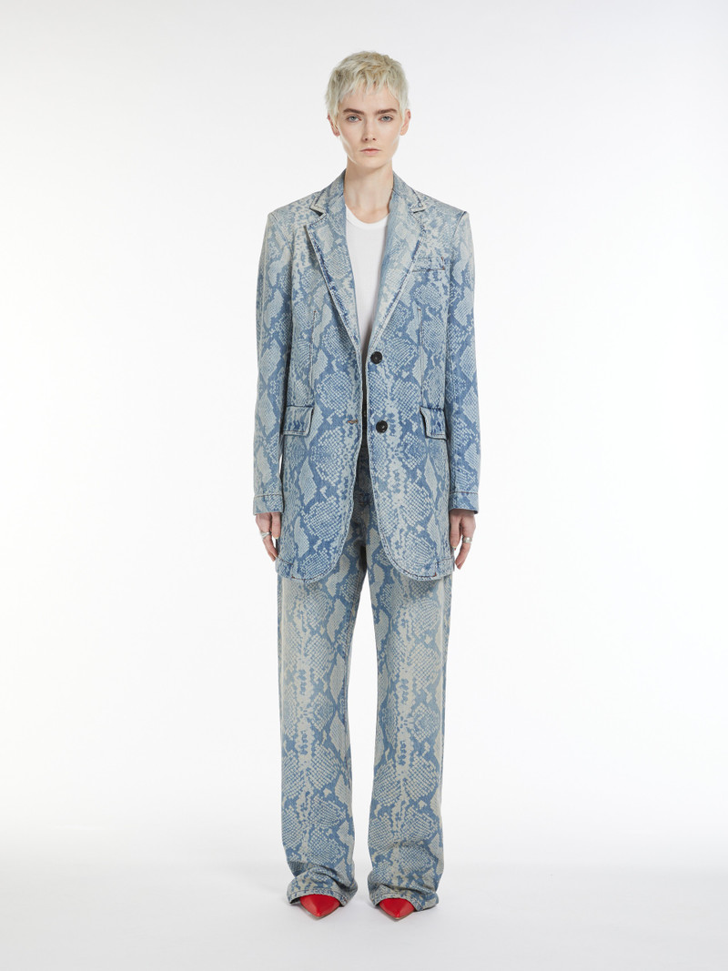 Sportmax DIEGO Five-pocket trousers with python print outlook