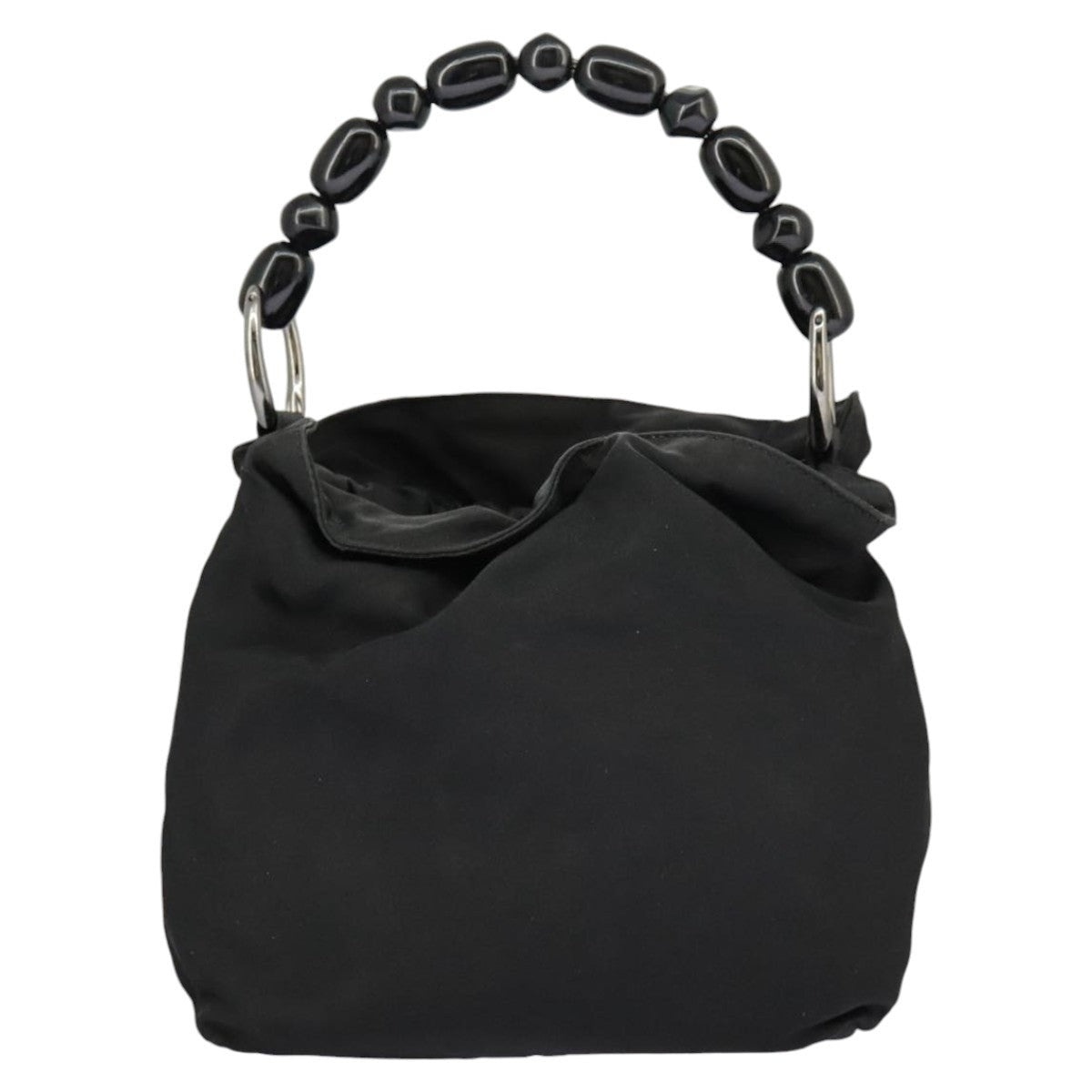 DIOR Hand Bag Nylon Black Silver - 3