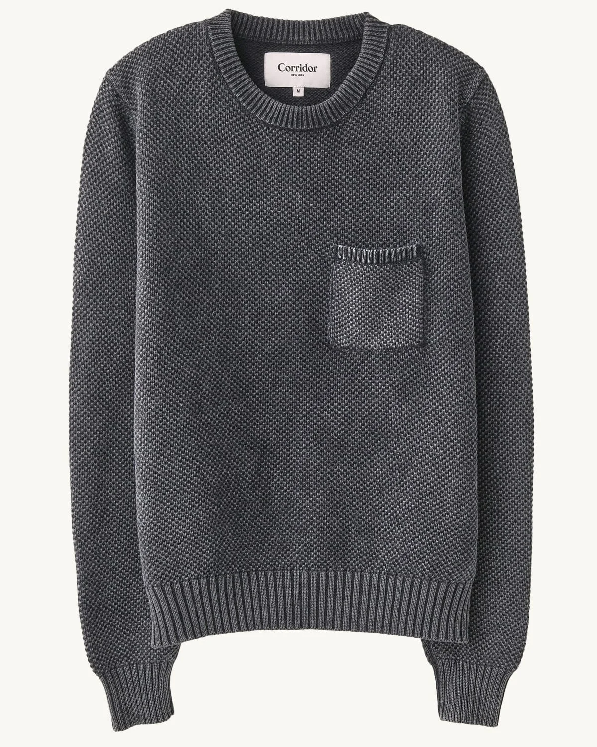POCKET CREWNECK - BLACK - 1