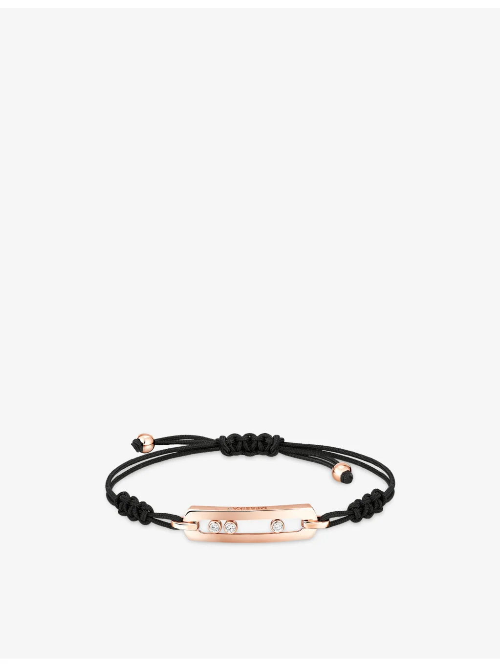 Move Classique 18ct Gold And 0.27ct Diamond Cord Bracelet - 1