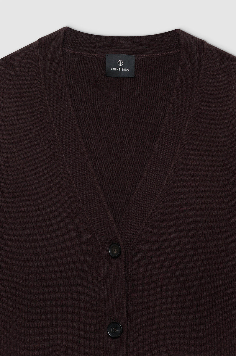 Jackson Cardigan - Deep Brown 4