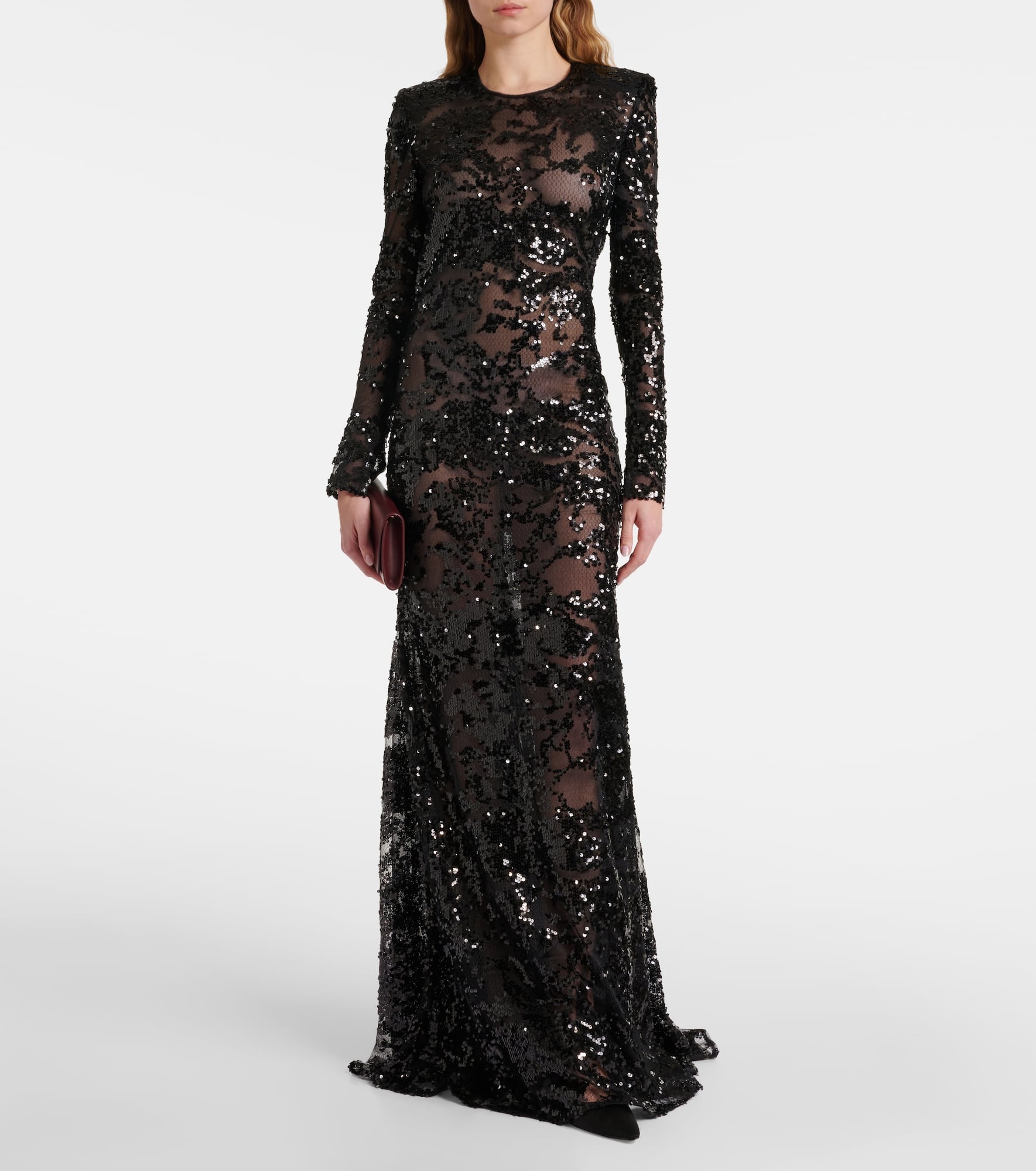 Sequined lace gown - 2