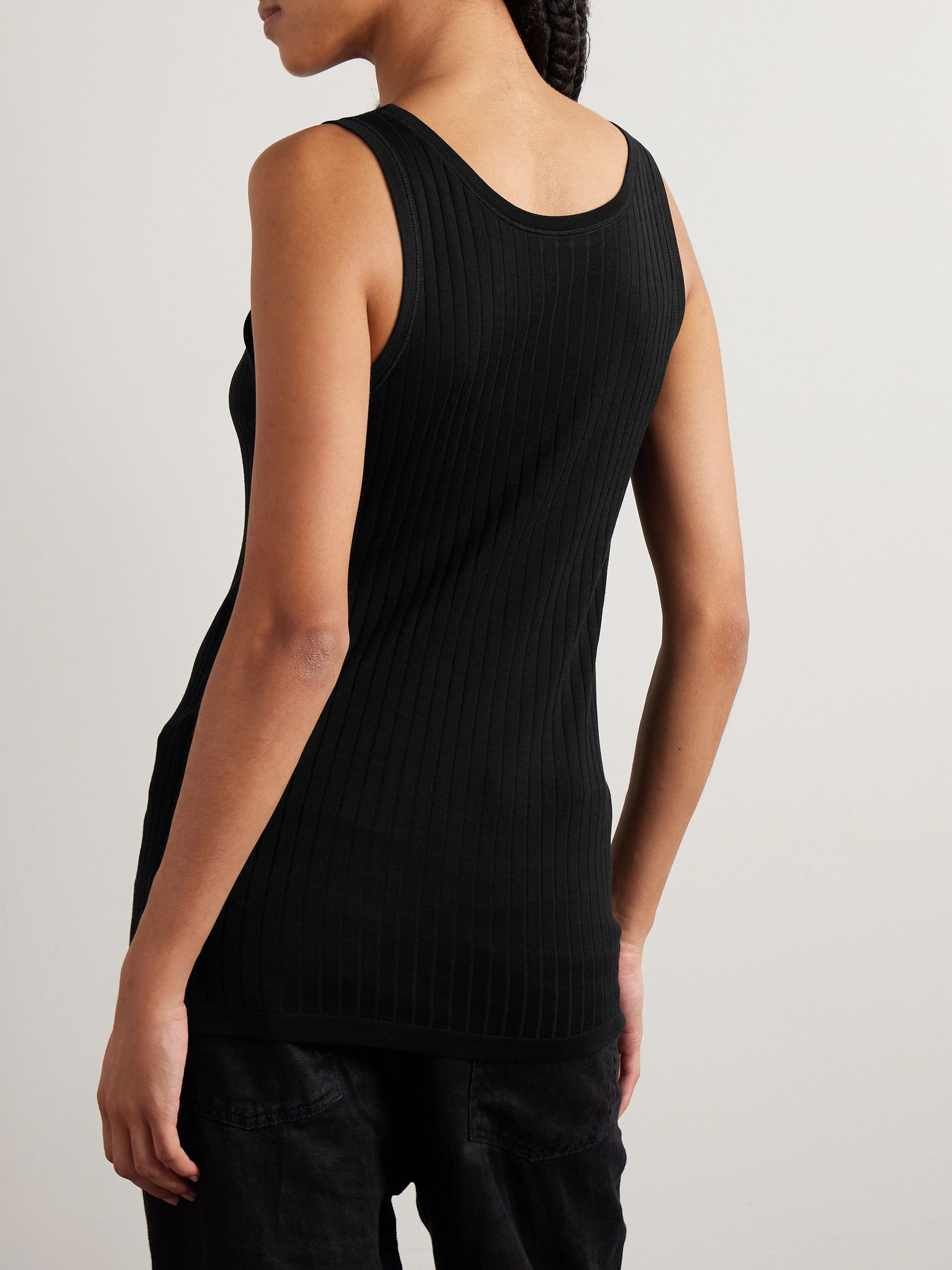 Katara ribbed-knit tank Black - 4