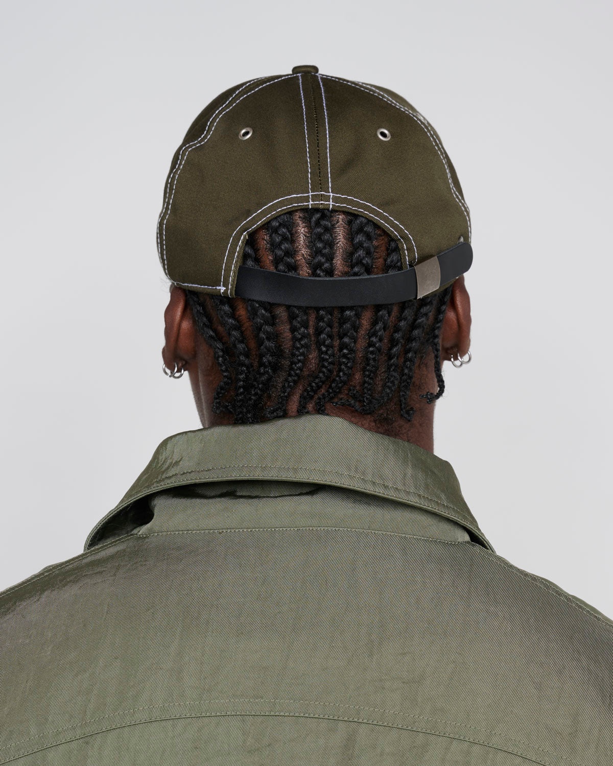 Wire Brim 6 Panel Hat - Forest Green - 5