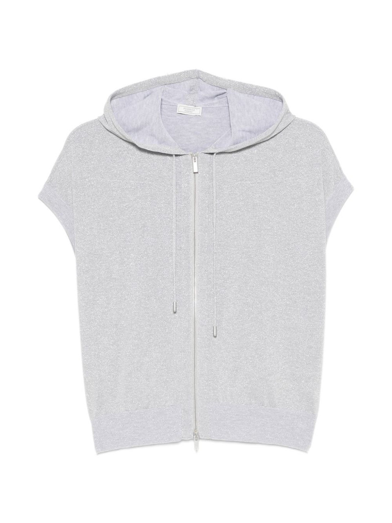 cap-sleeve zip-up cardigan 1