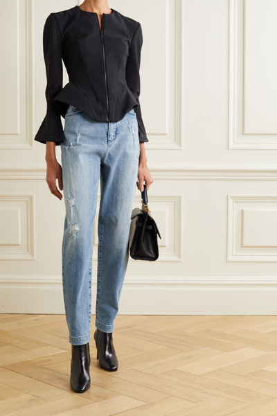 Dolce & Gabbana Distressed high-rise boyfriend jeans outlook