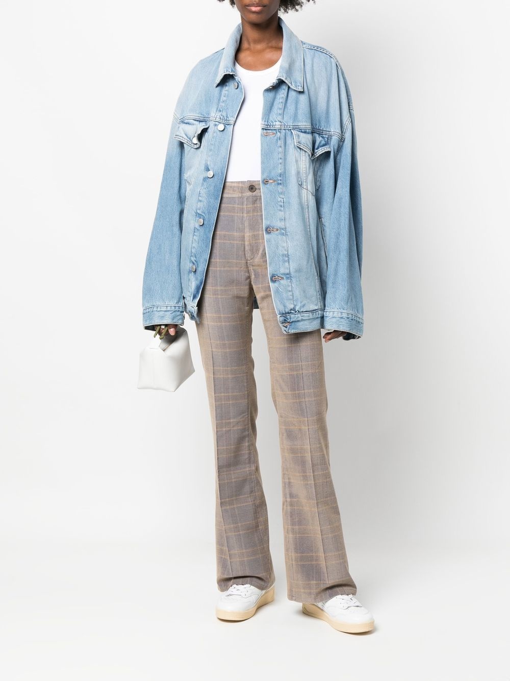 high-waisted flared pants - 2