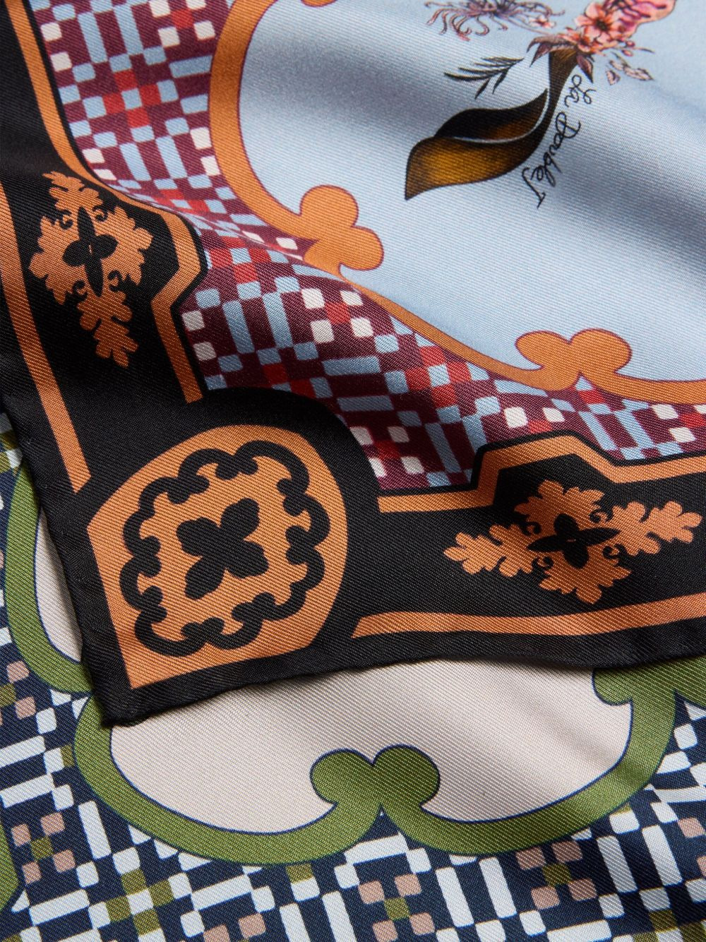 butterfly-print silk scarf - 3