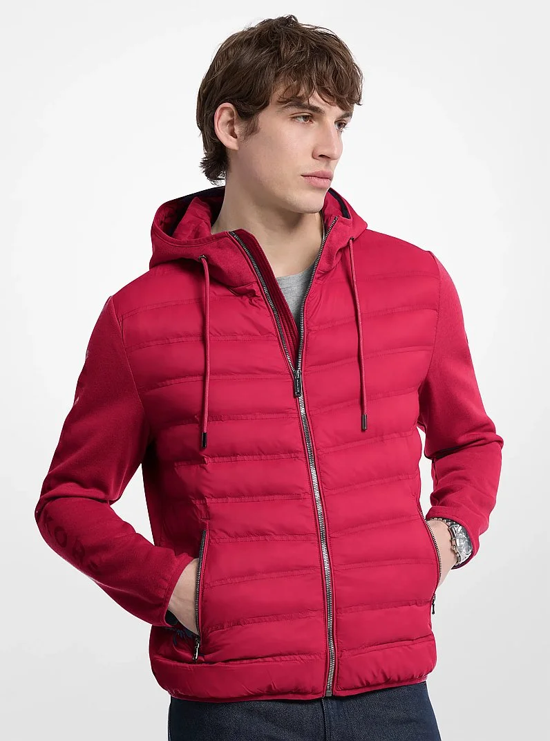 Galway Quilted Mixed-Media Jacket - 1