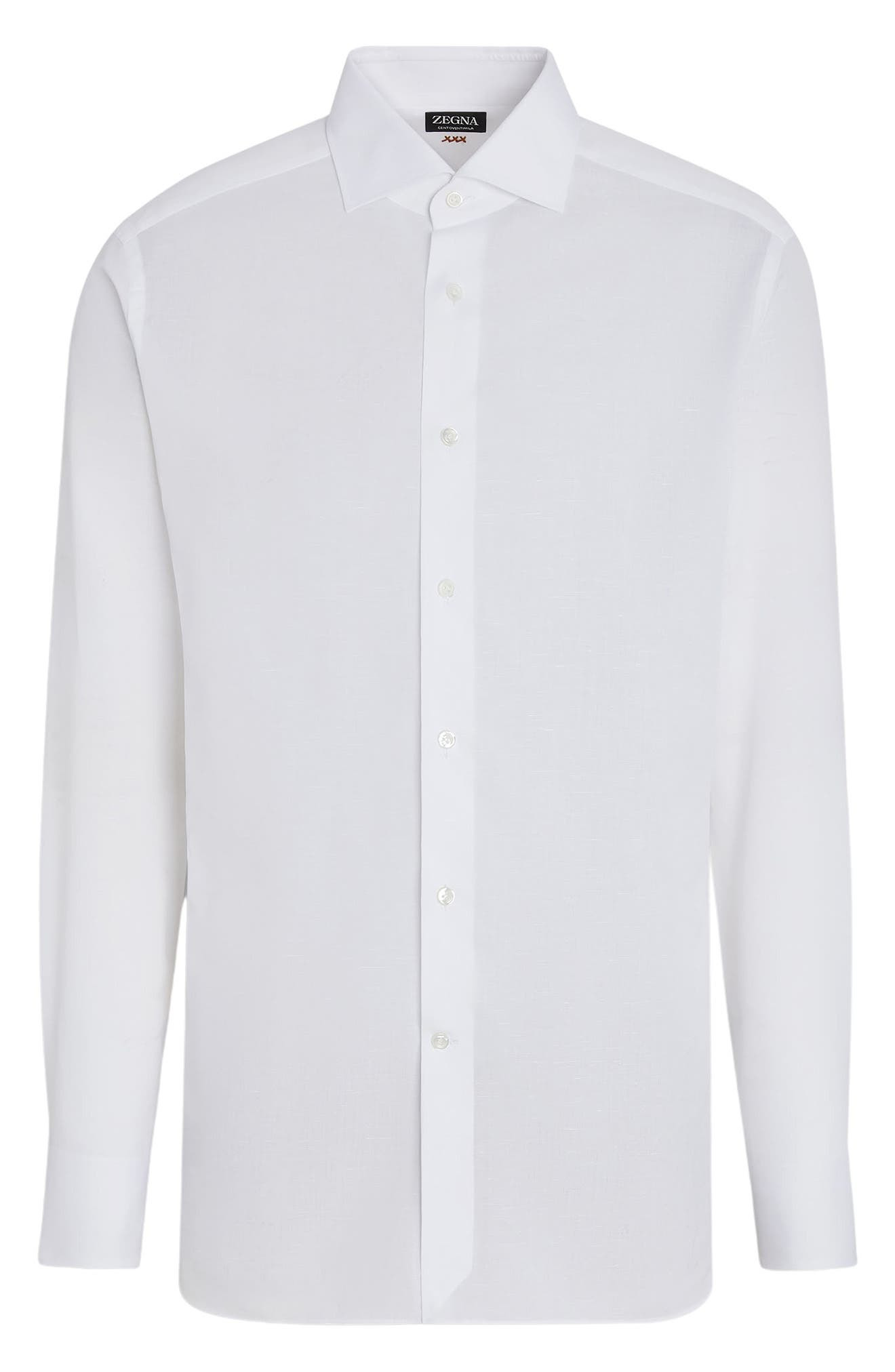 Couture Cotton & Linen Button-Up Shirt - 1