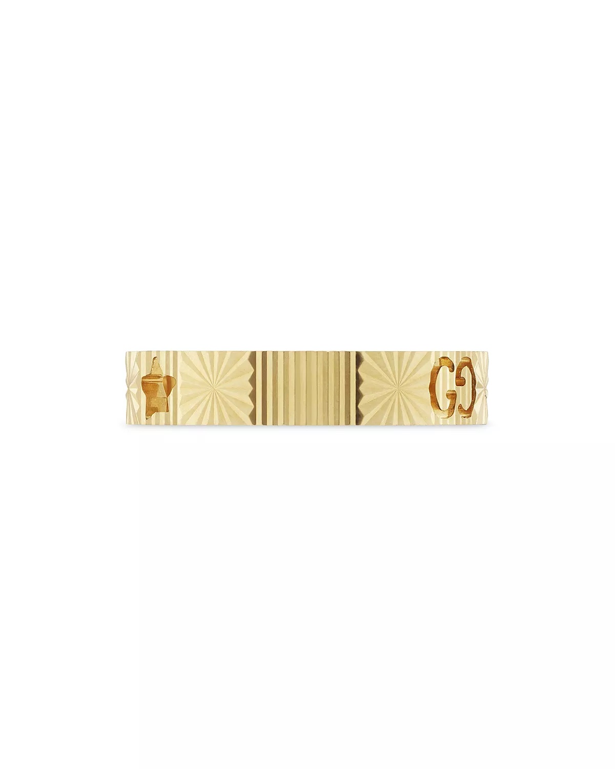 18K Gold Icon Star & Double G Band Ring - 4