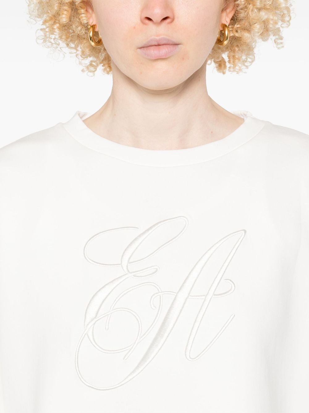 logo-embroidered sweatshirt - 5