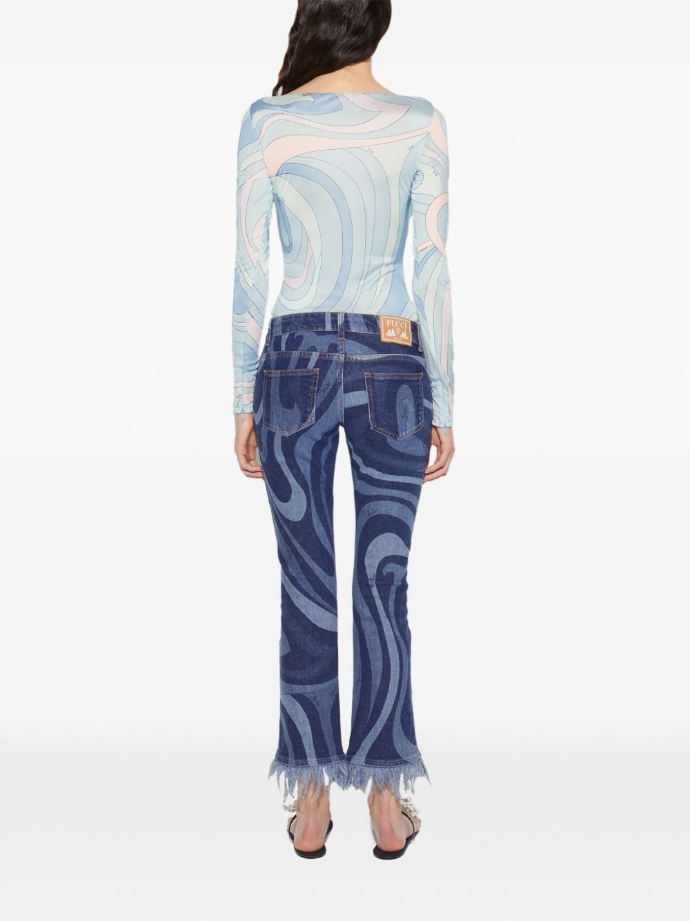 Marmo-print jeans - 4