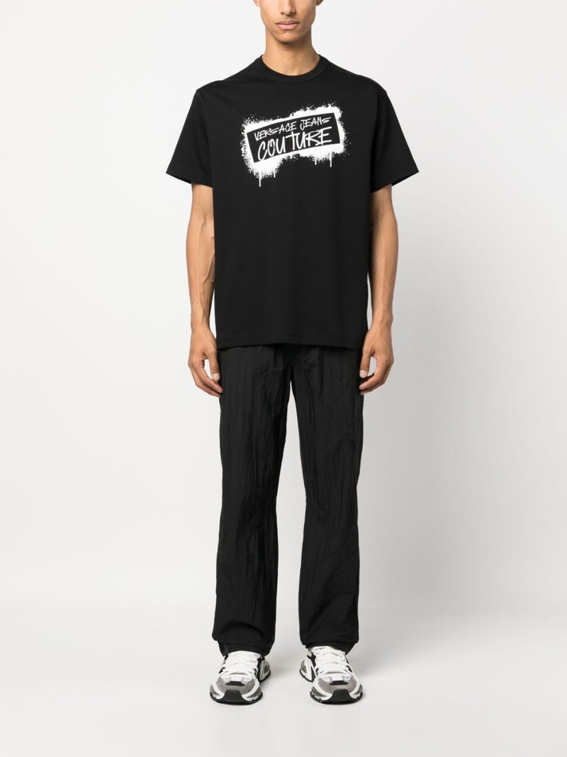 VERSACE JEANS COUTURE logo-print cotton T-shirt outlook