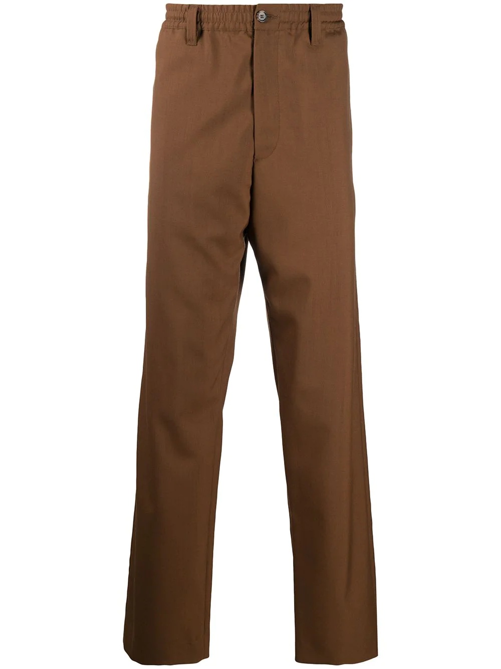 virgin wool straight-leg trousers - 1