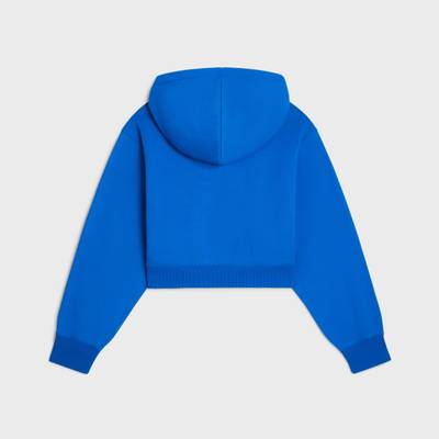 CELINE Cropped Celine hoodie in cotton fleece outlook