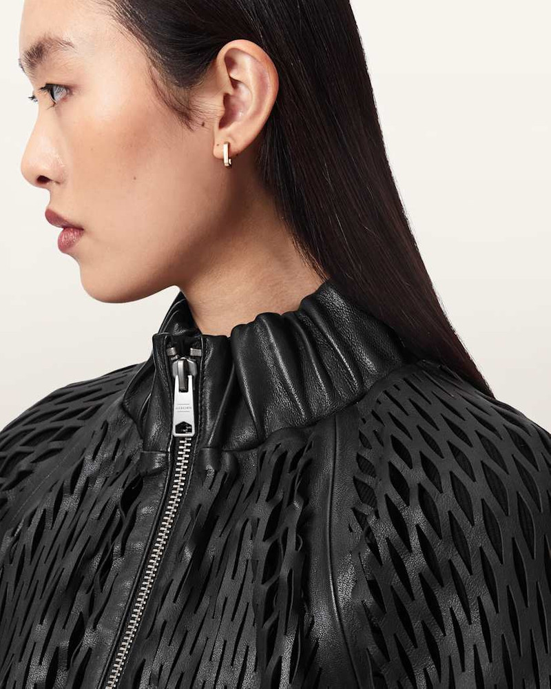 DUAL RELAXED FIT LEATHER BOMBER JACKET 3