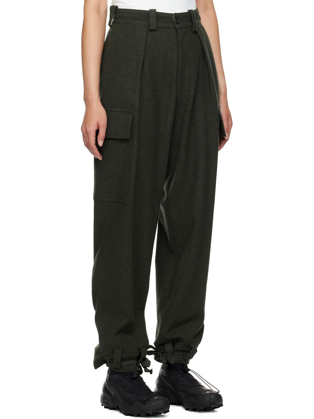 Khaki Military Wool Trousers - 2
