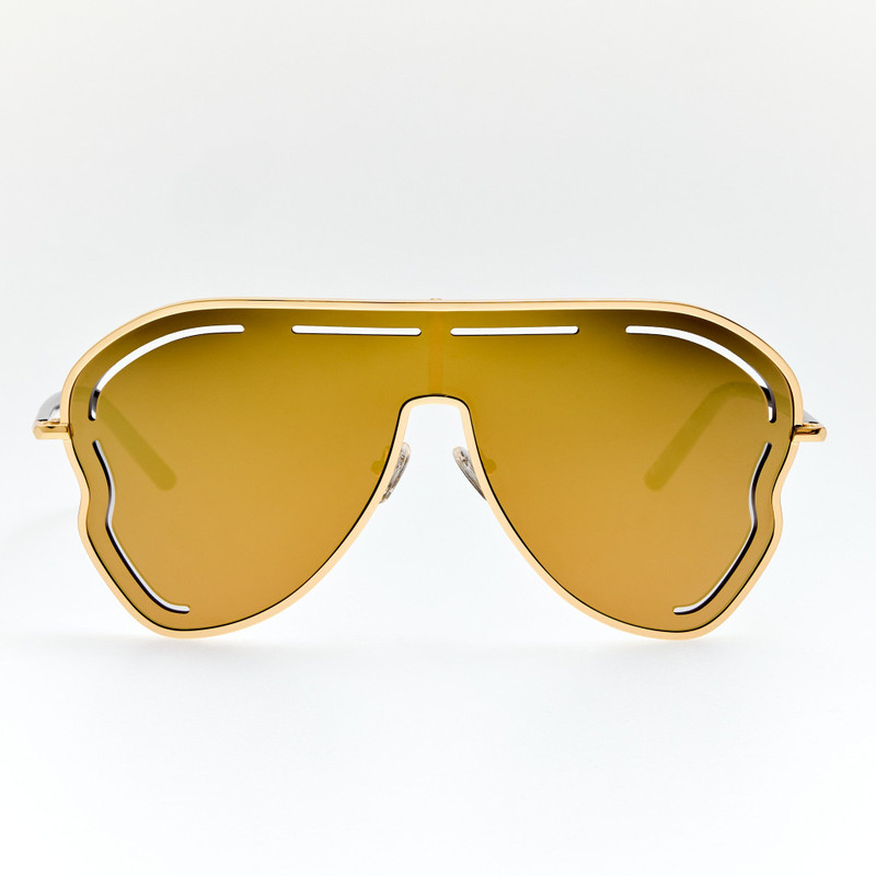 Kika Gardenia Sunglasses in Gold Mirror 1