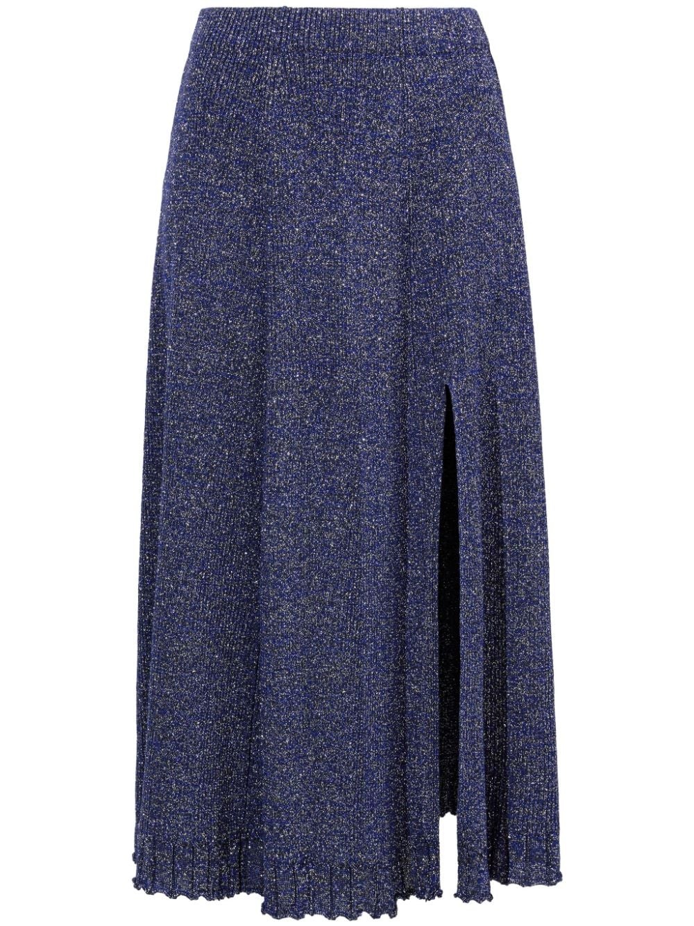 Lidia lurex-detail knitted skirt - 1