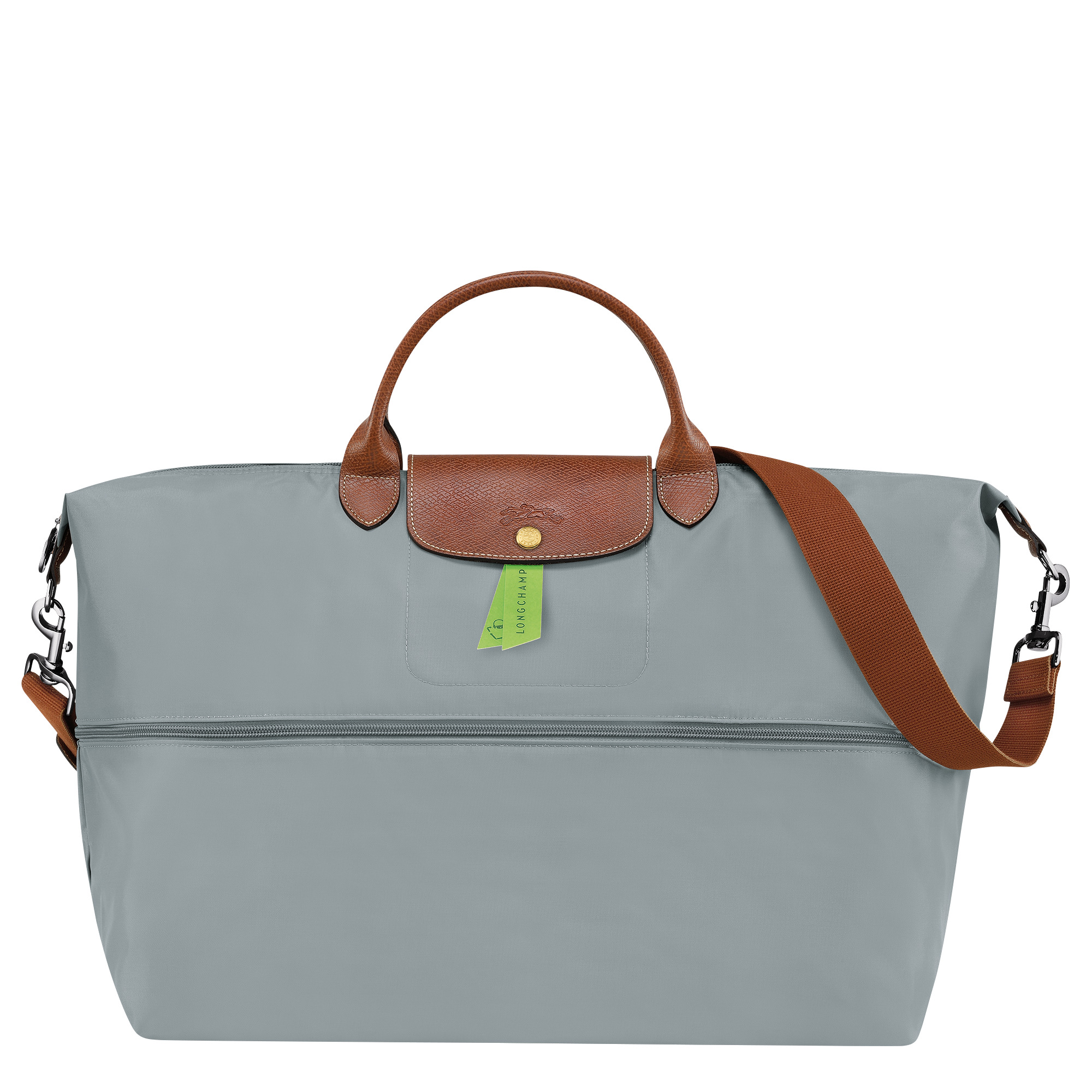 Le Pliage Original Travel bag expandable Steel - Recycled canvas - 4