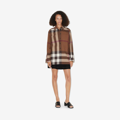 Burberry Check Wool Cotton Flannel Shirt outlook
