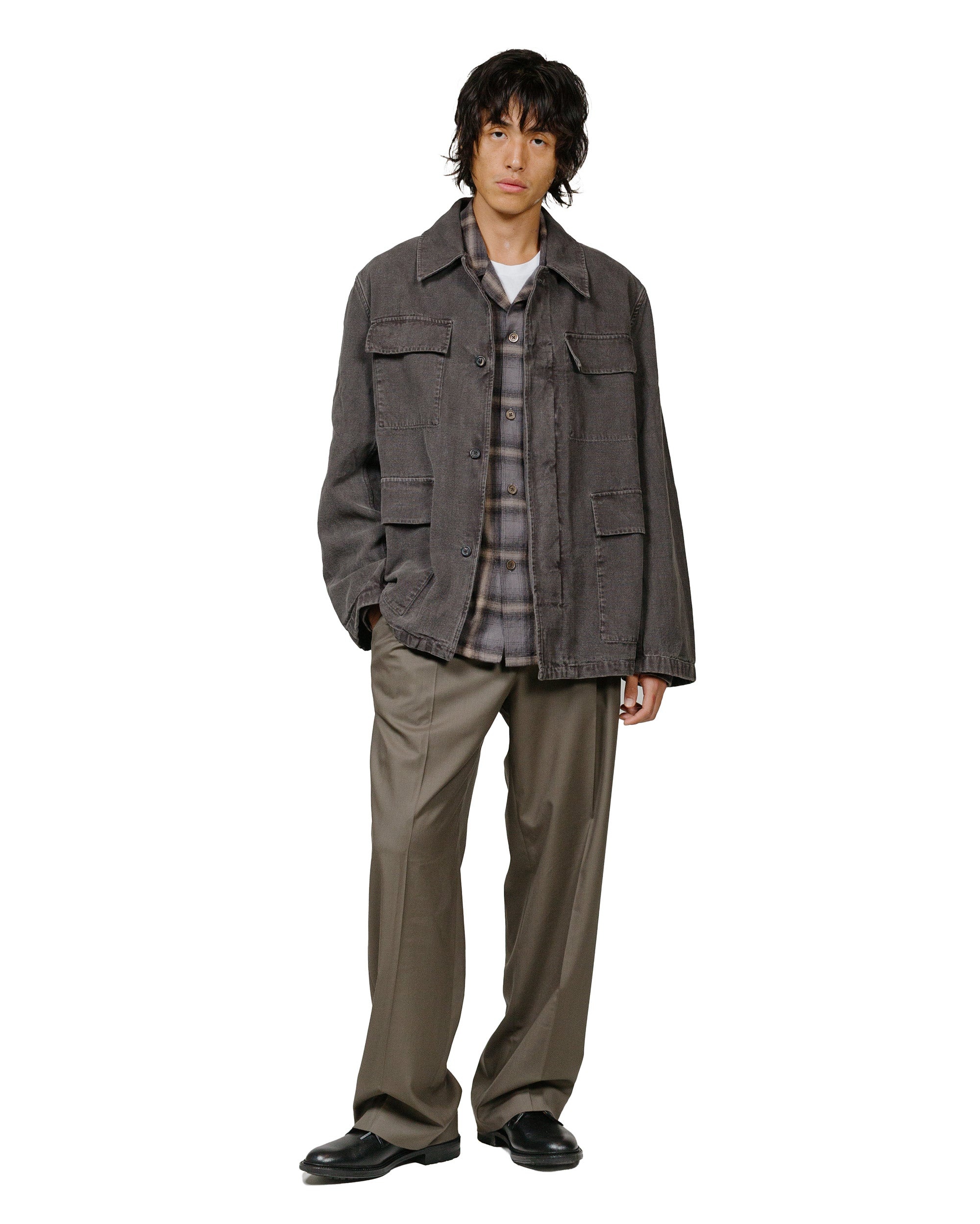 Our Legacy Uniform Jacket Ash Black Reborn Canvas | REVERSIBLE