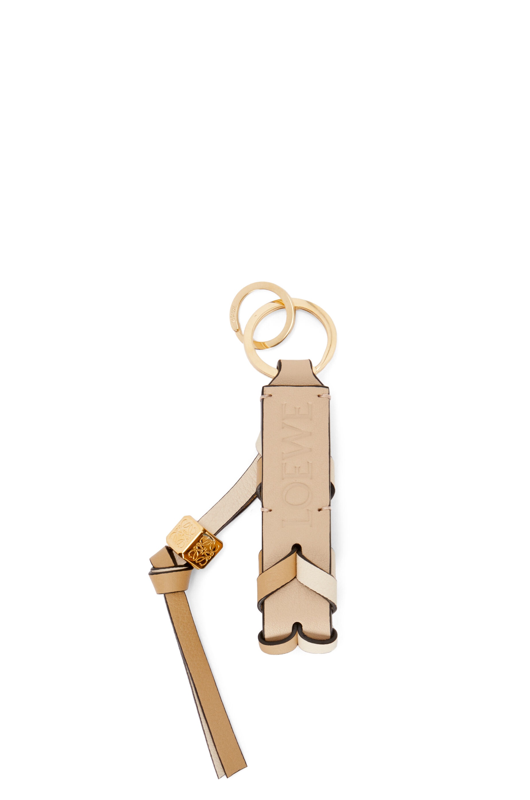 Braided strap keyring in calfskin - 2