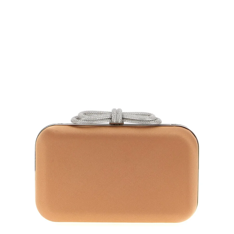 Mach & Mach Double Bow Satin Clutch - 1