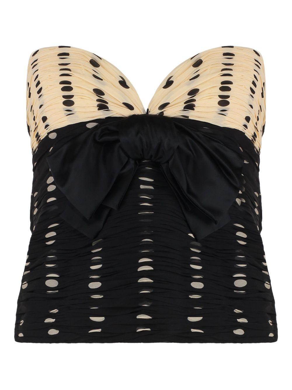 polka dot-print chiffon top - 2
