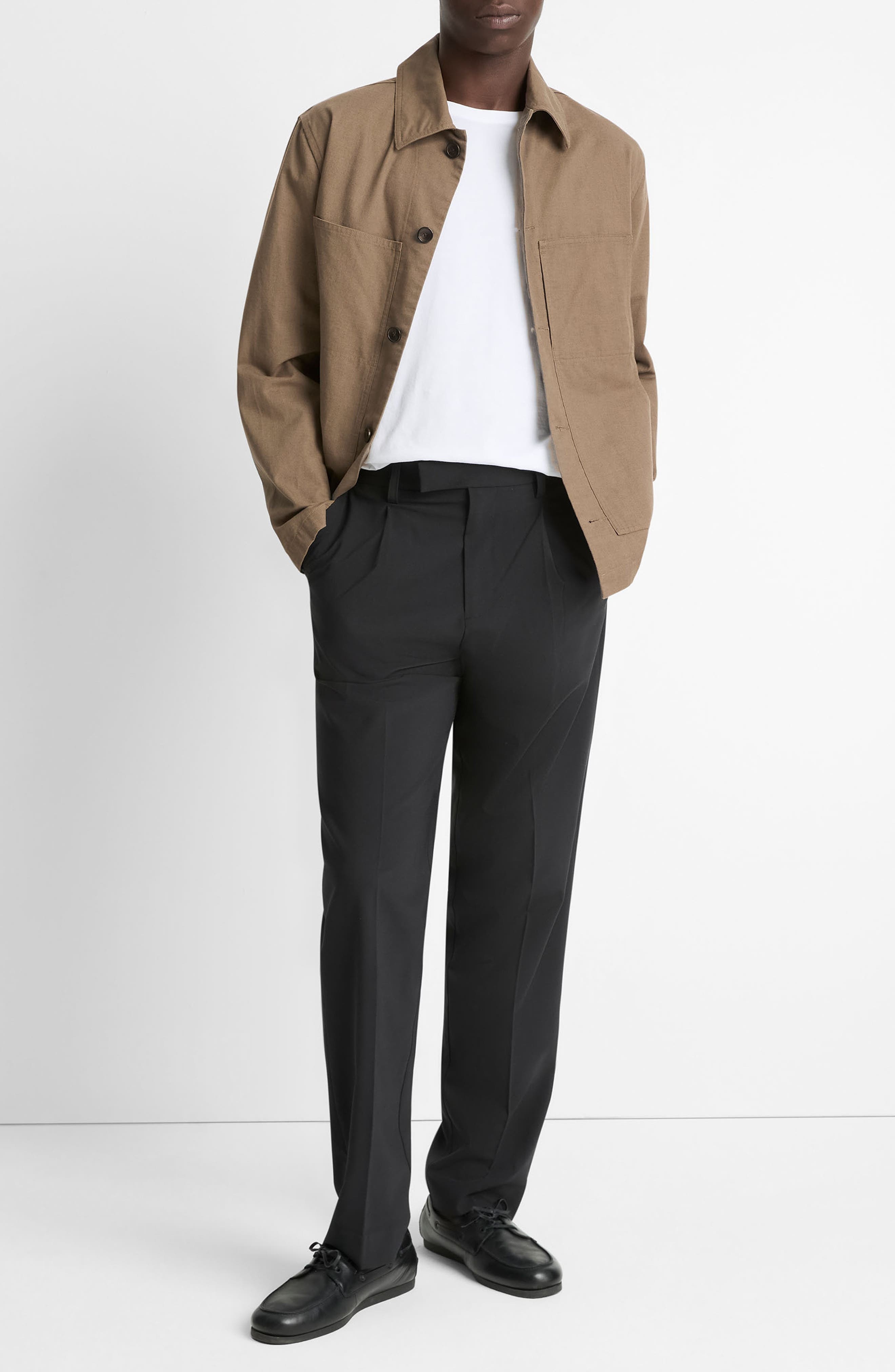 Vince Pleated Black Stretch Dress Pants at Nordstrom - 3