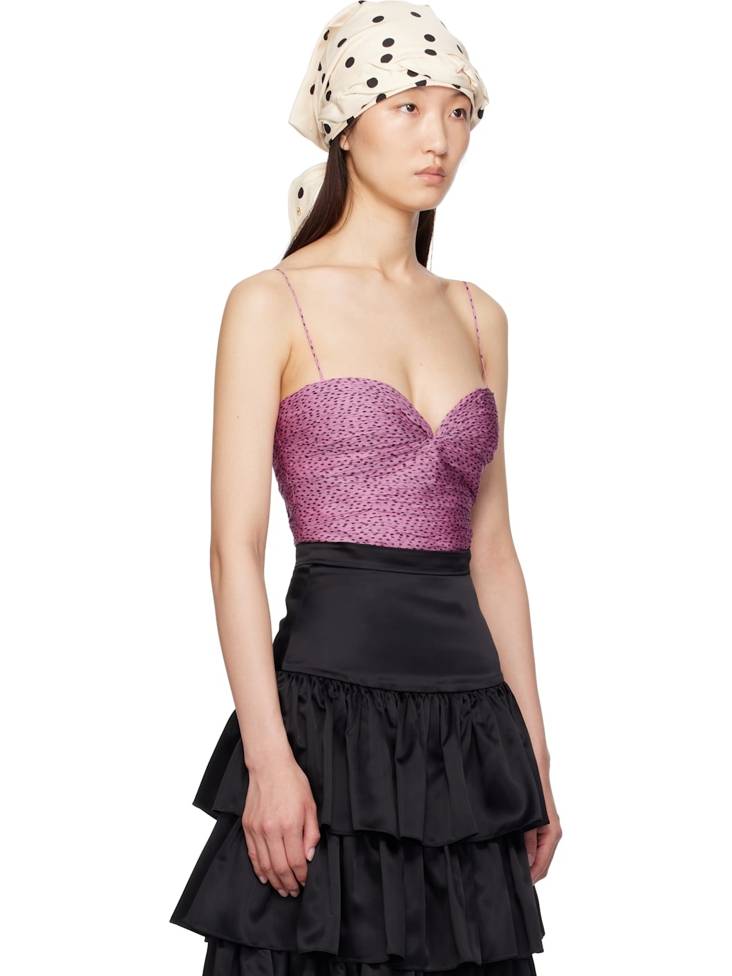 Purple Chiffon Plusdepois Print Top - 2