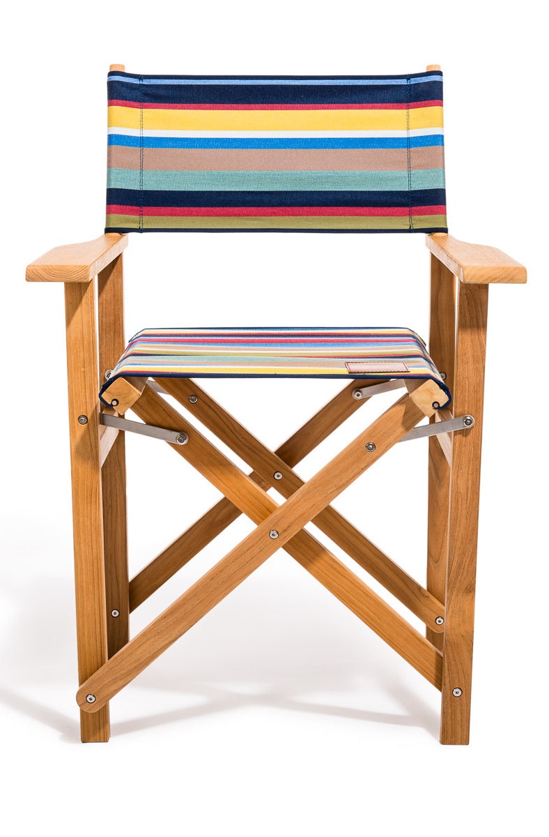 STAUD DIRECTORS CHAIR TABLE HEIGHT MARKET STRIPE - 1