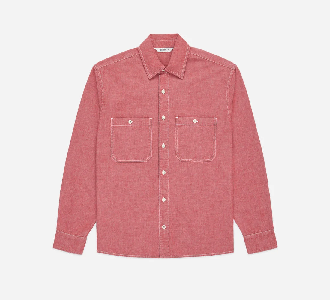 Utility Shirt - Red Chambray - 1