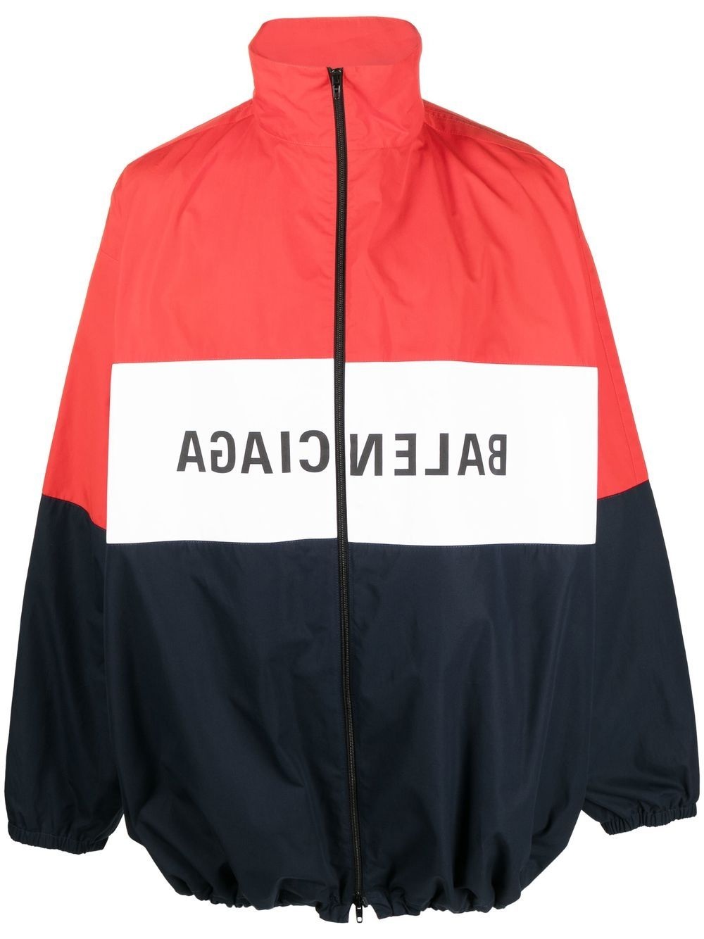 logo-print zip-up jacket - 1