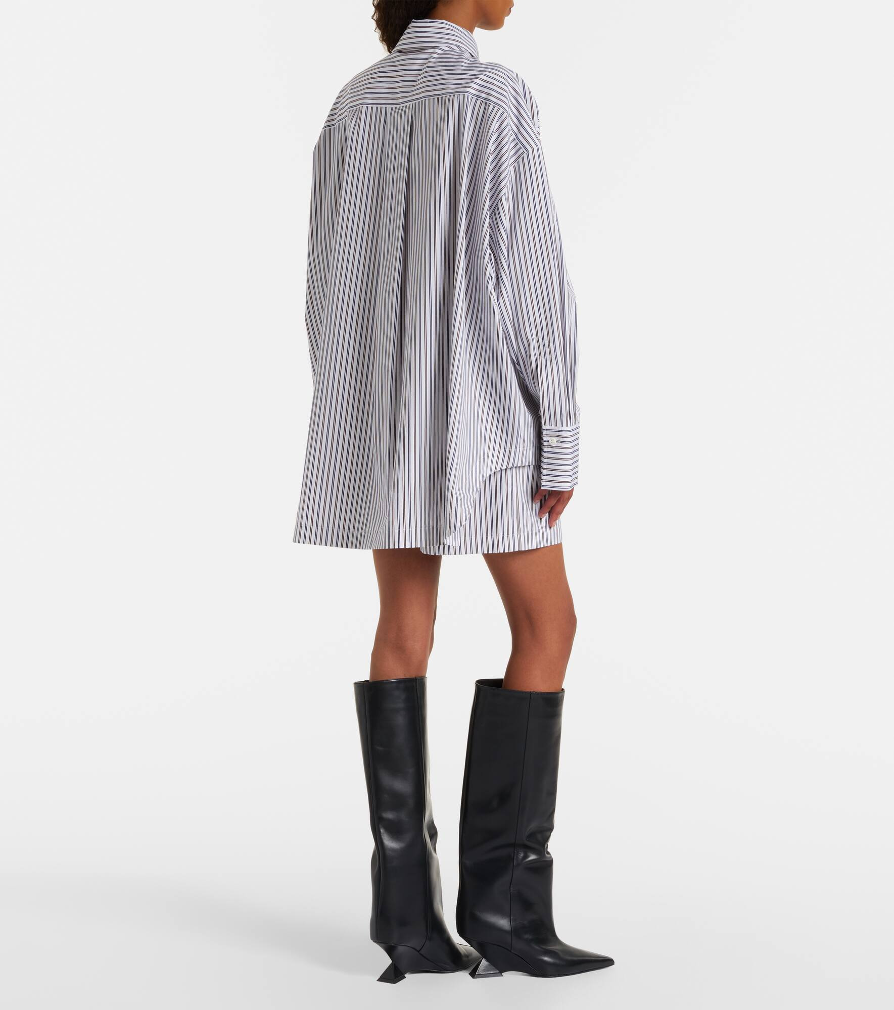 Striped cotton poplin shirt - 3