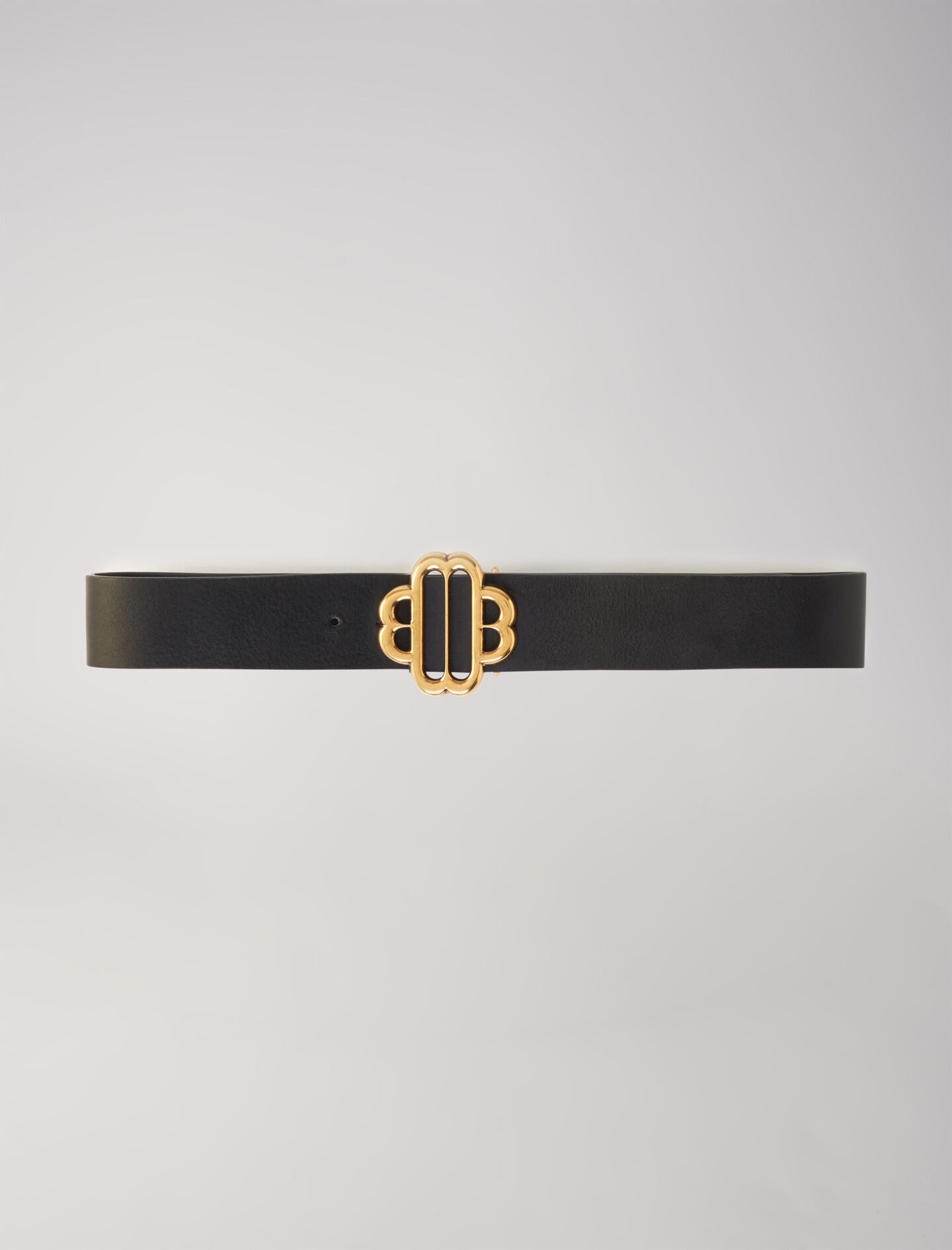 Leather belt with Clover logo - 1