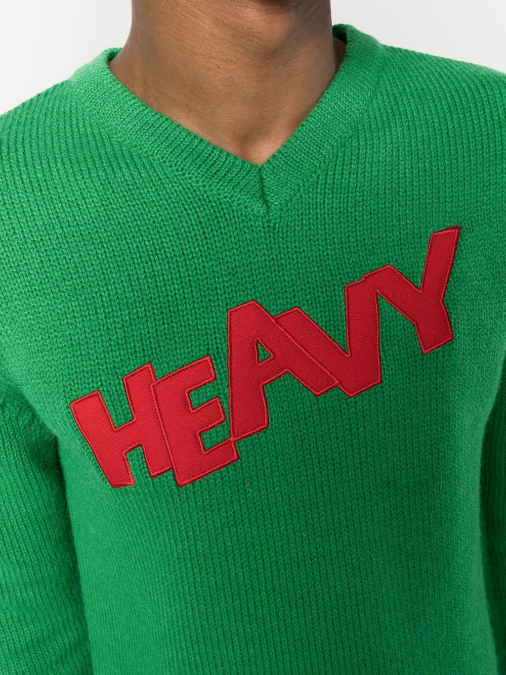 knit v-neck sweater - 5