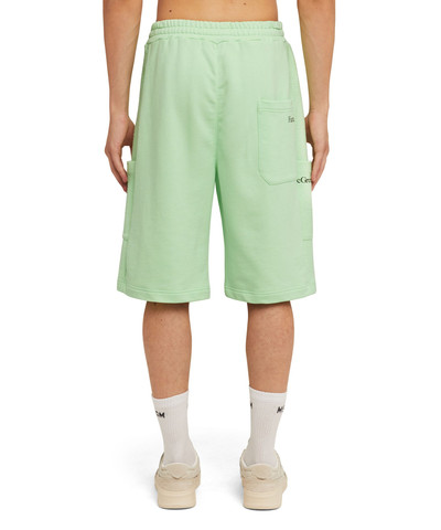 MSGM Organic cotton crewneck Bermuda shorts from the MSGM Fantastic Green Capsule outlook