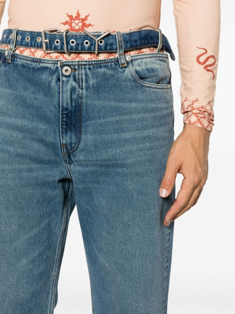 Evergreen mid-rise wide-leg jeans 6