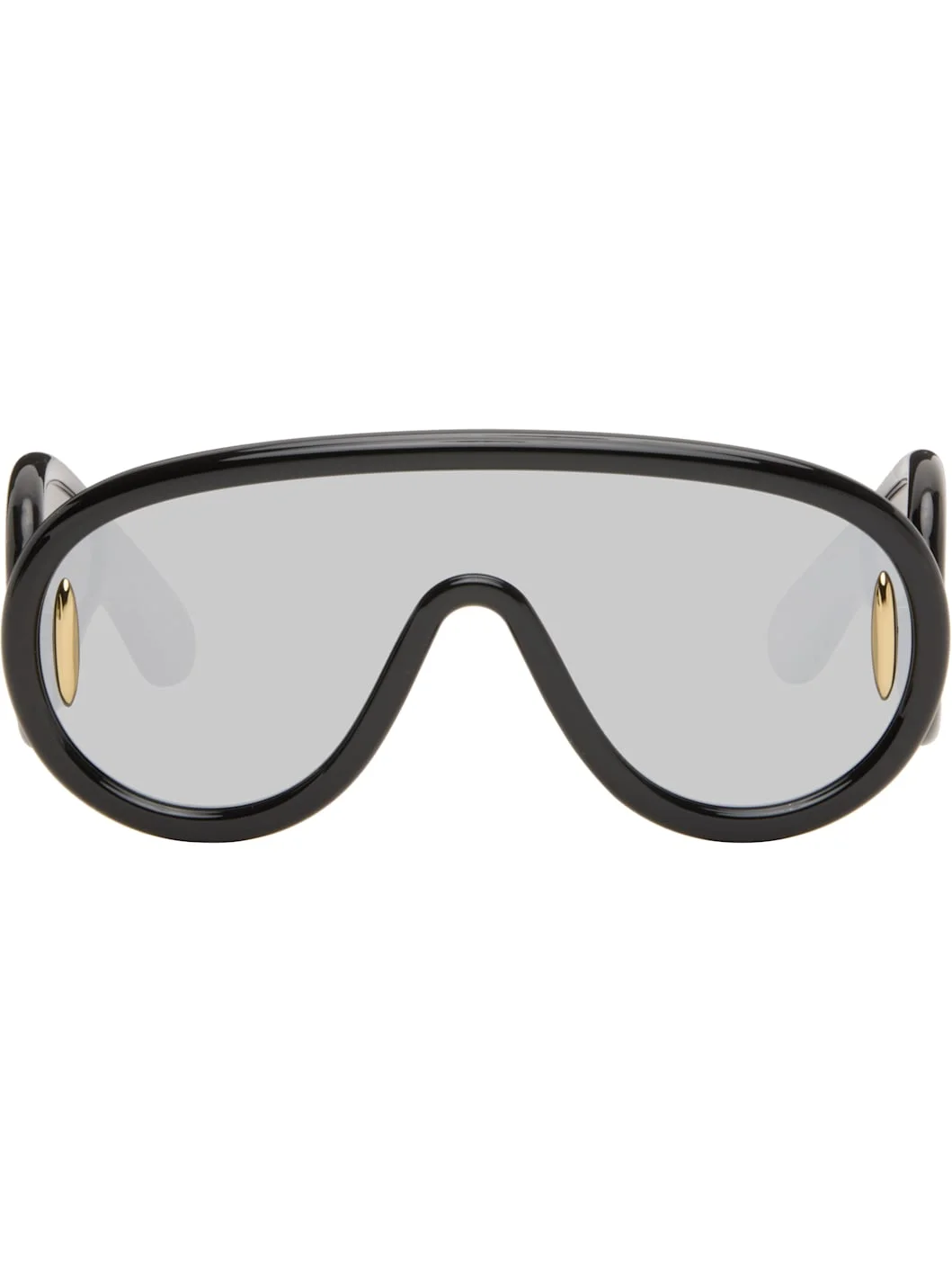 Black Wave Mask Sunglasses - 1