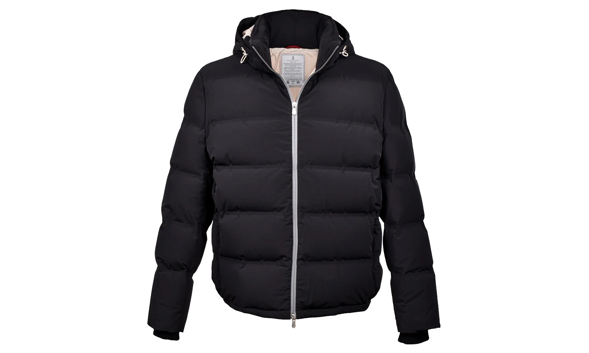 Quilted Down Bomber Jacket "Jet Black" BRUN656 - 1